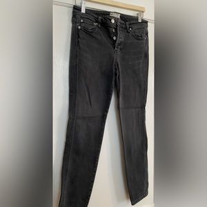 SOLD Free People Button Up Black Jeans Like new size 28 skinny jeans